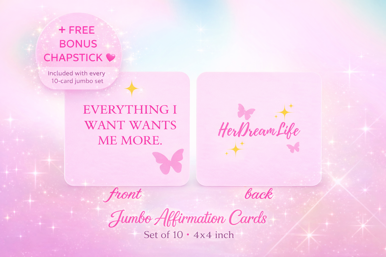 Shower affirmation cards JUMBO