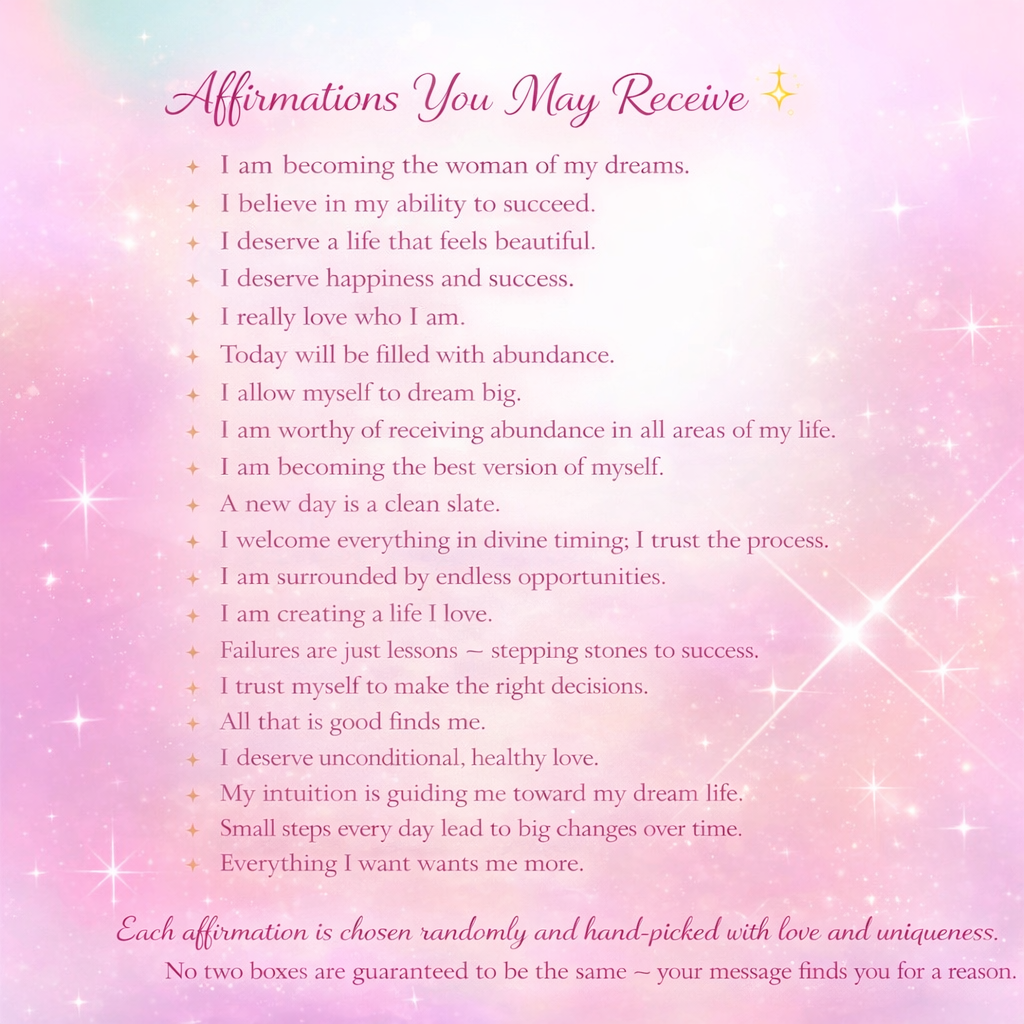 Shower affirmation cards JUMBO