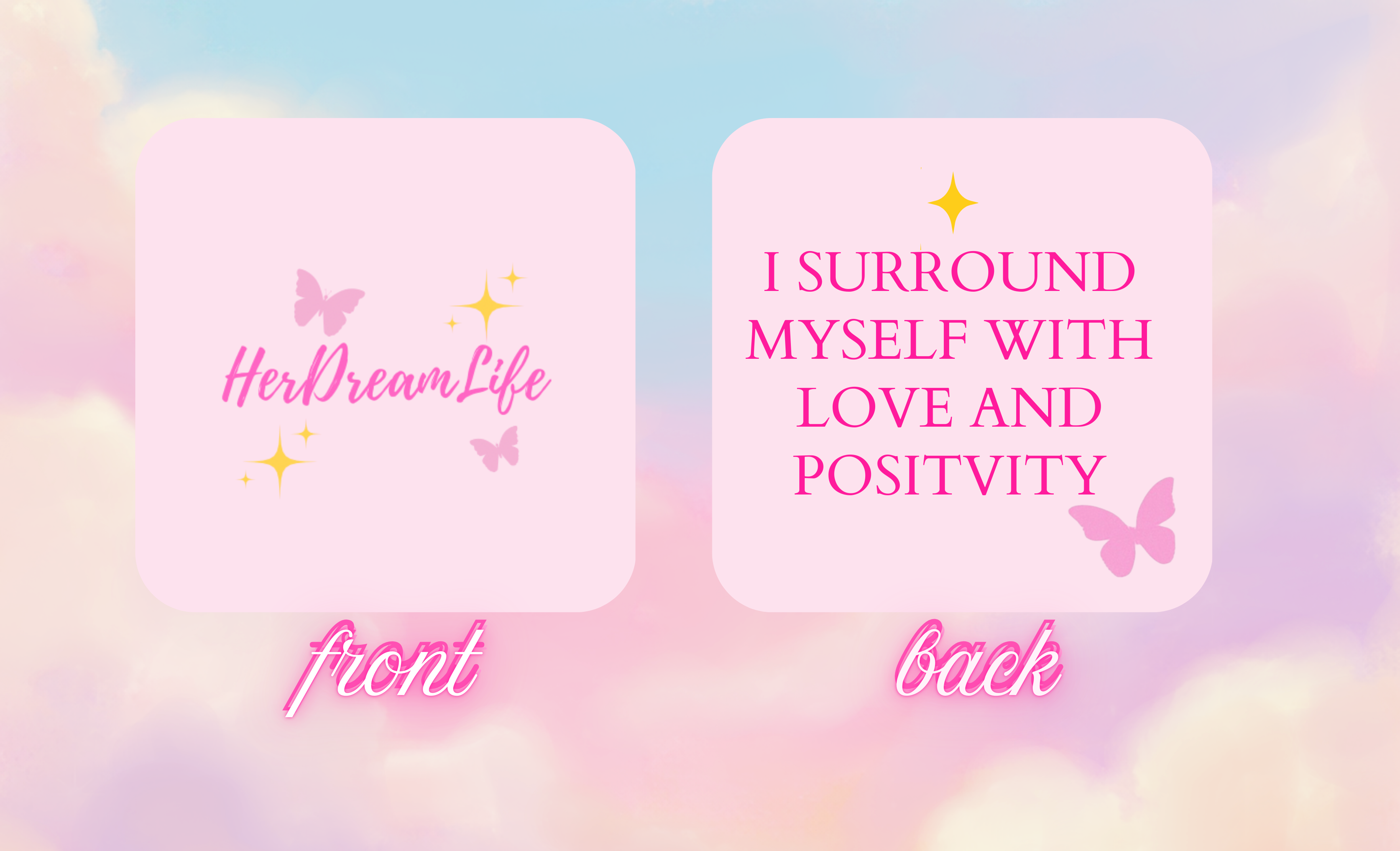 Shower affirmation cards
